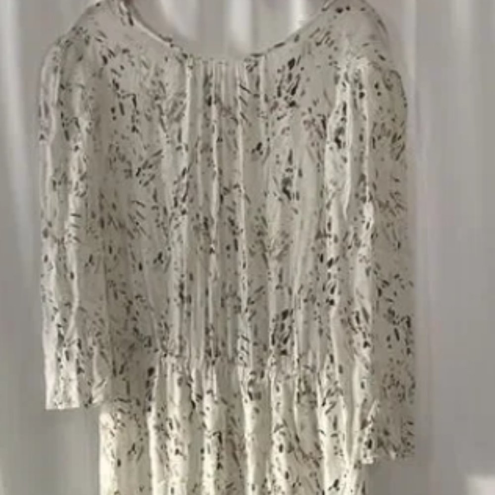 Brand: A New Day Item: 3/4 Sleeve Tiered Midi Dress Size: XXL Color: Cream